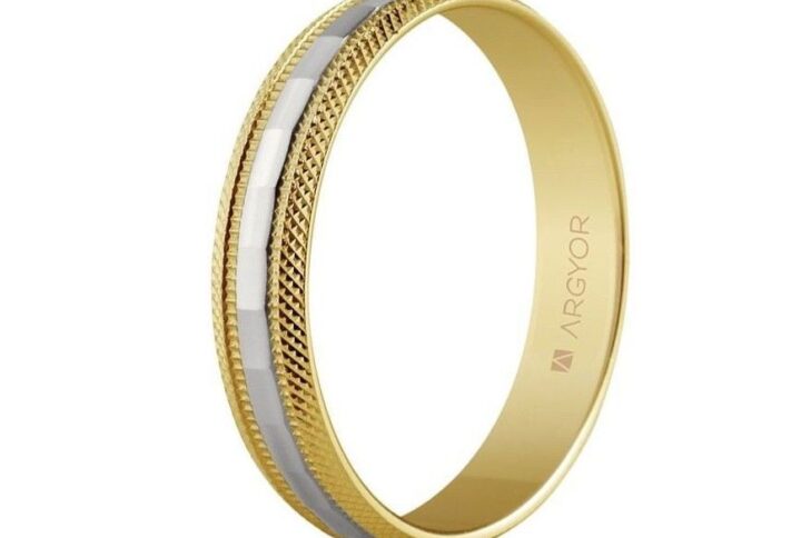 alianza oro bicolor 18k 18 5240115