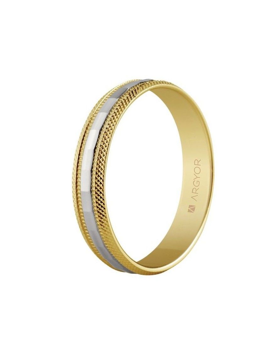 alianza oro bicolor 18k 18 5240115